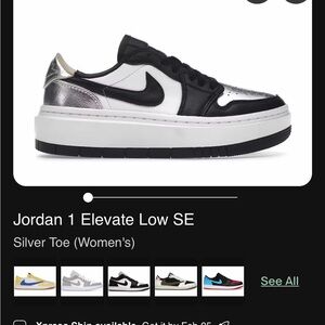 Jordan 1 Elevate Low SE Women's Sneakers - Black, White, Silver